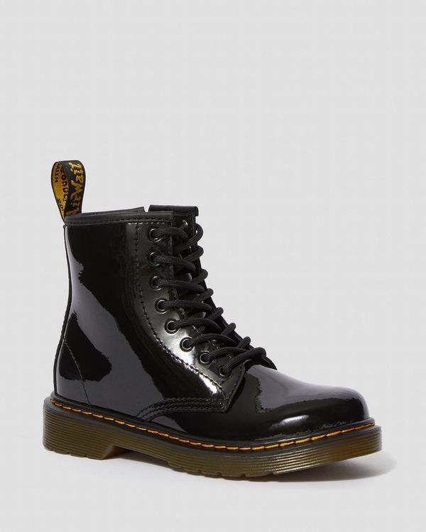 Dr Martens Dětské Kotníkové Boty Junior 1460 Patent Černé, CZ-296730